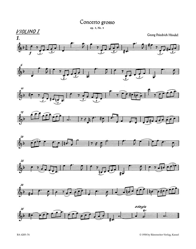 Concerto grosso in D minor Op.3/5 (HWV 316)